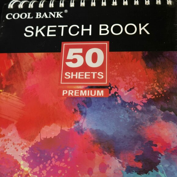 Cool Bank Premium Spiral Sketch Book Heavyweight Paper 50 Sheets Art Drawing Pad - Picture 2 of 6